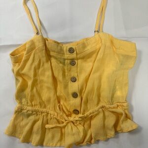 Yellow crop top forever 21